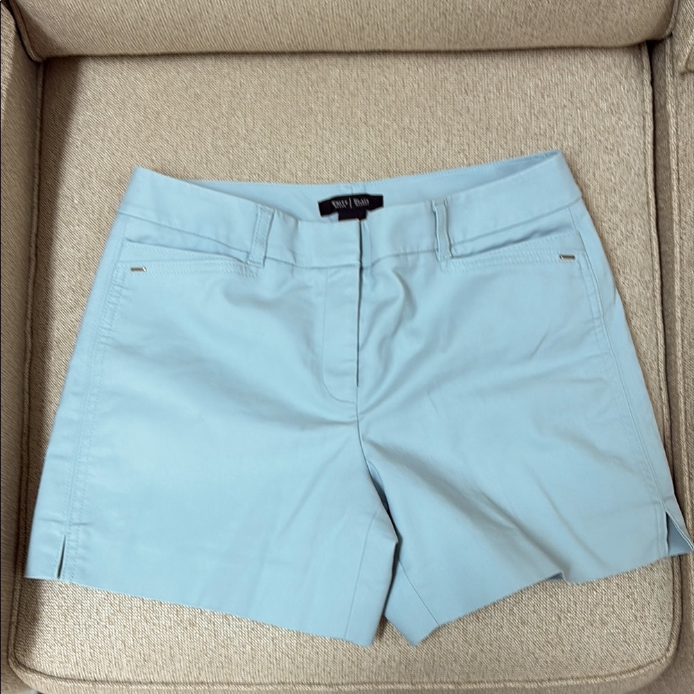 White House Black Market Light Pastel Blue Shorts Size 4 EUC
